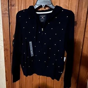 US Polo Navy light weight hoodie. L Gently worn